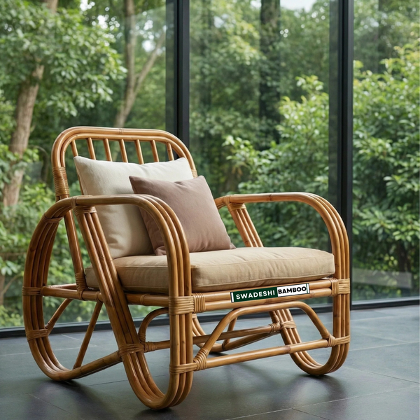 Bamboo Cane Sofa Set for Indoor & Commercial Spaces
