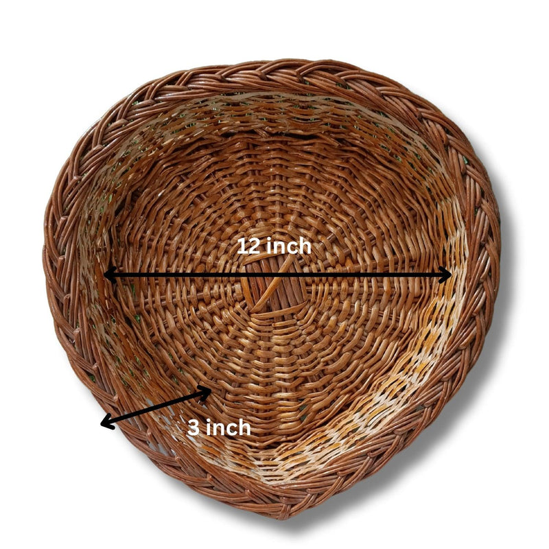 Bamboo Heart shaped Hamper Basket 12