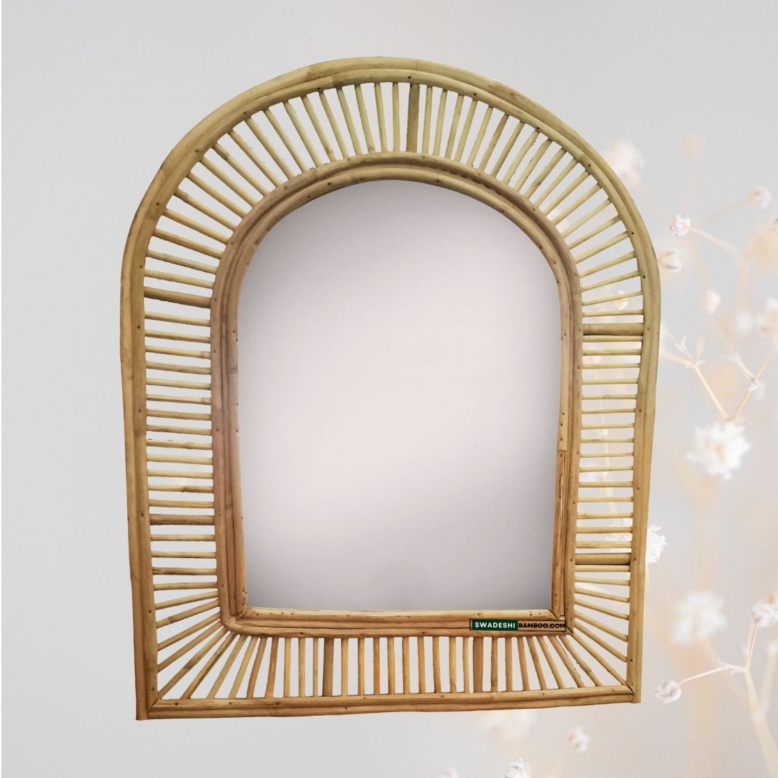 Cane Bamboo Wall mirror, wall decoration, Boho Mirror Rattan, Wicker Made Mirrors