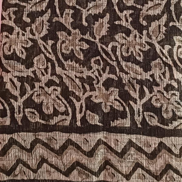Brown Color Women's Khadi Saree With Blouse Piece