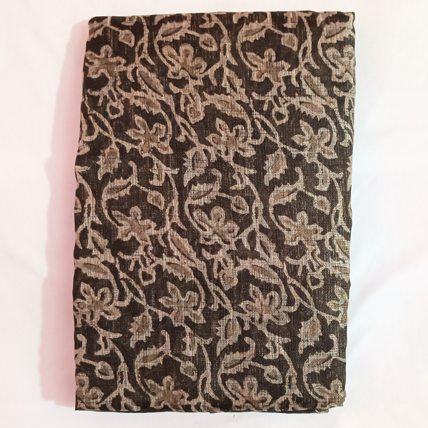 Brown Color Women's Khadi Saree With Blouse Piece