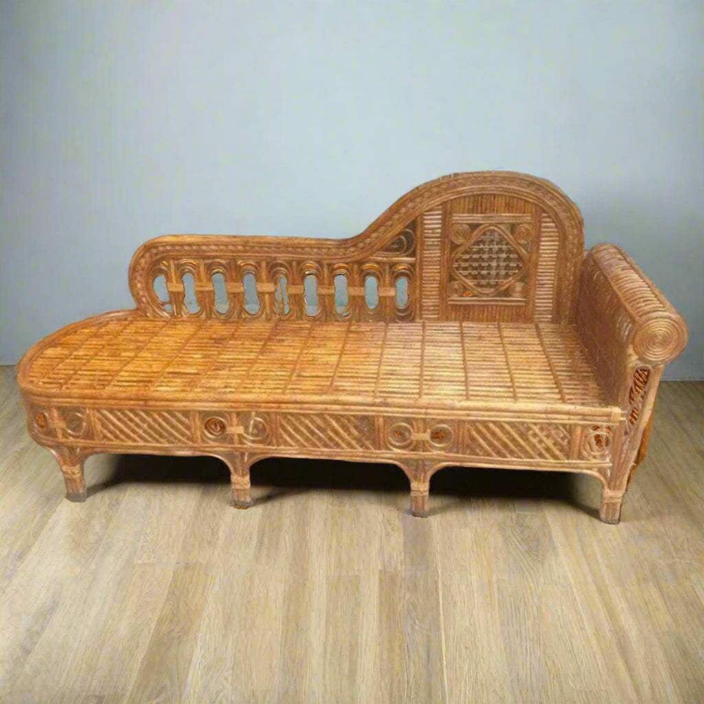 Cane Couch Diwan Sofa Settee for Living Room, Garden and Office - swadeshibamboo