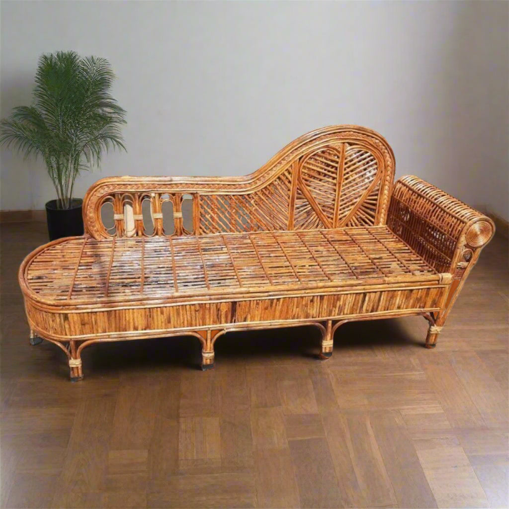 Bamboo Diwan sette I Cane couch-Sofa & Dining I Rattan Diwan - swadeshibamboo