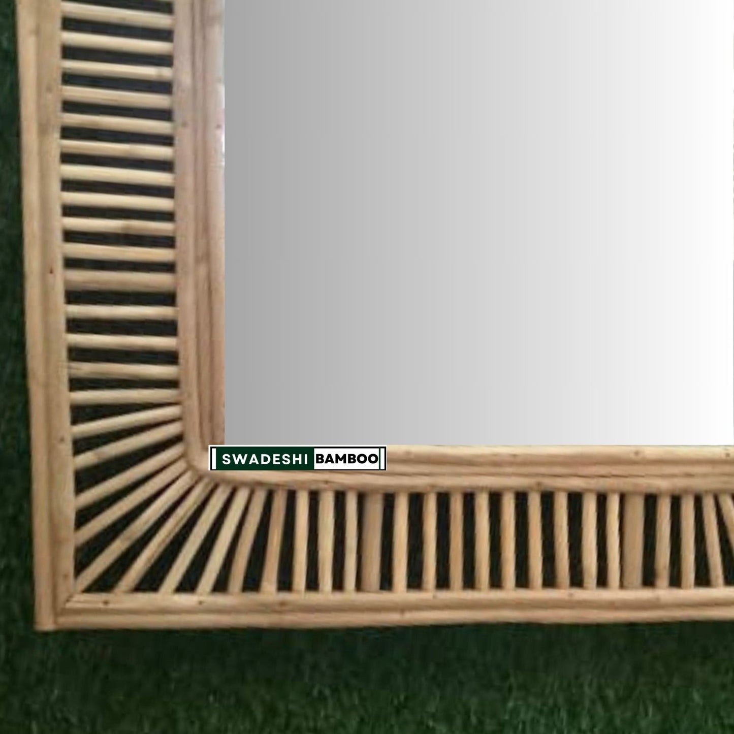 Cane Bamboo Wall mirror, wall decoration, Boho Mirror Rattan, Wicker Made Mirrors