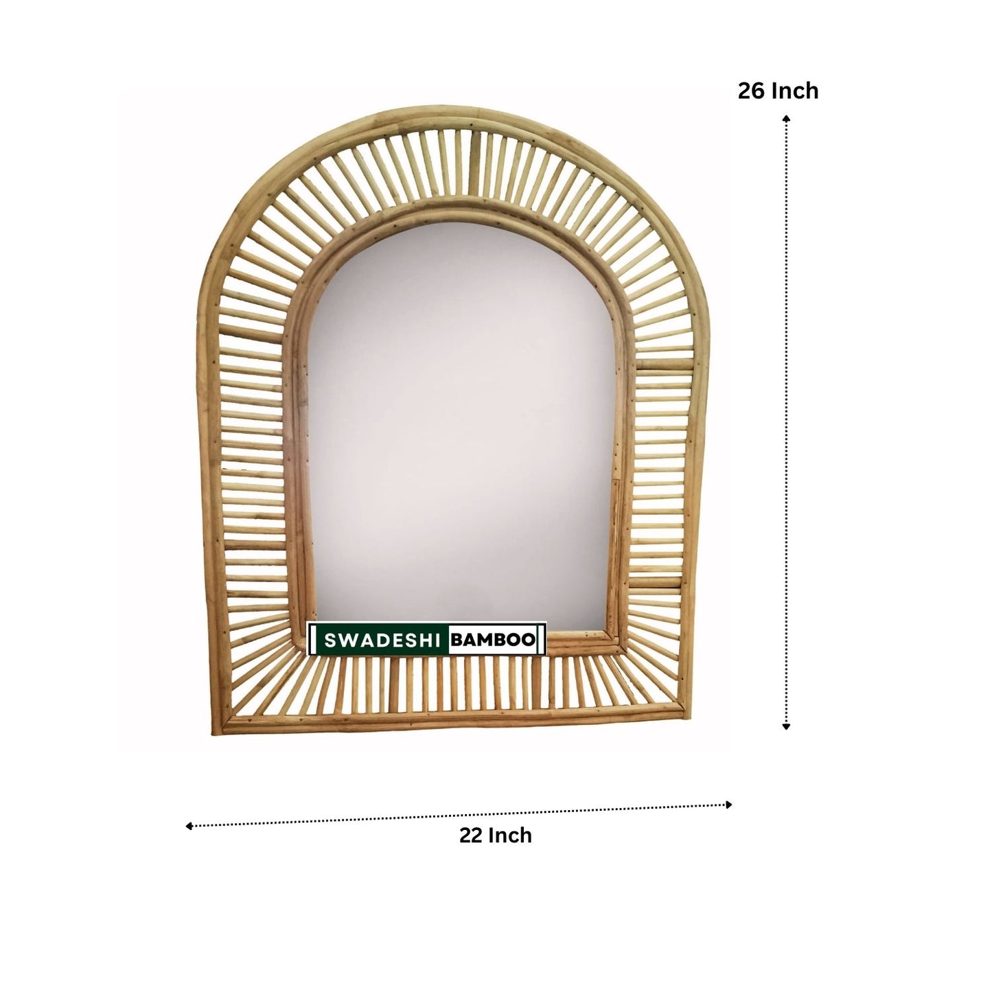 Cane Bamboo Wall mirror, wall decoration, Boho Mirror Rattan, Wicker Made Mirrors