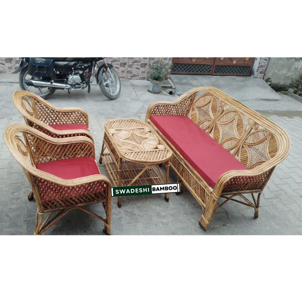 Bamboo Sofa Set with table For Home, Office and Garden