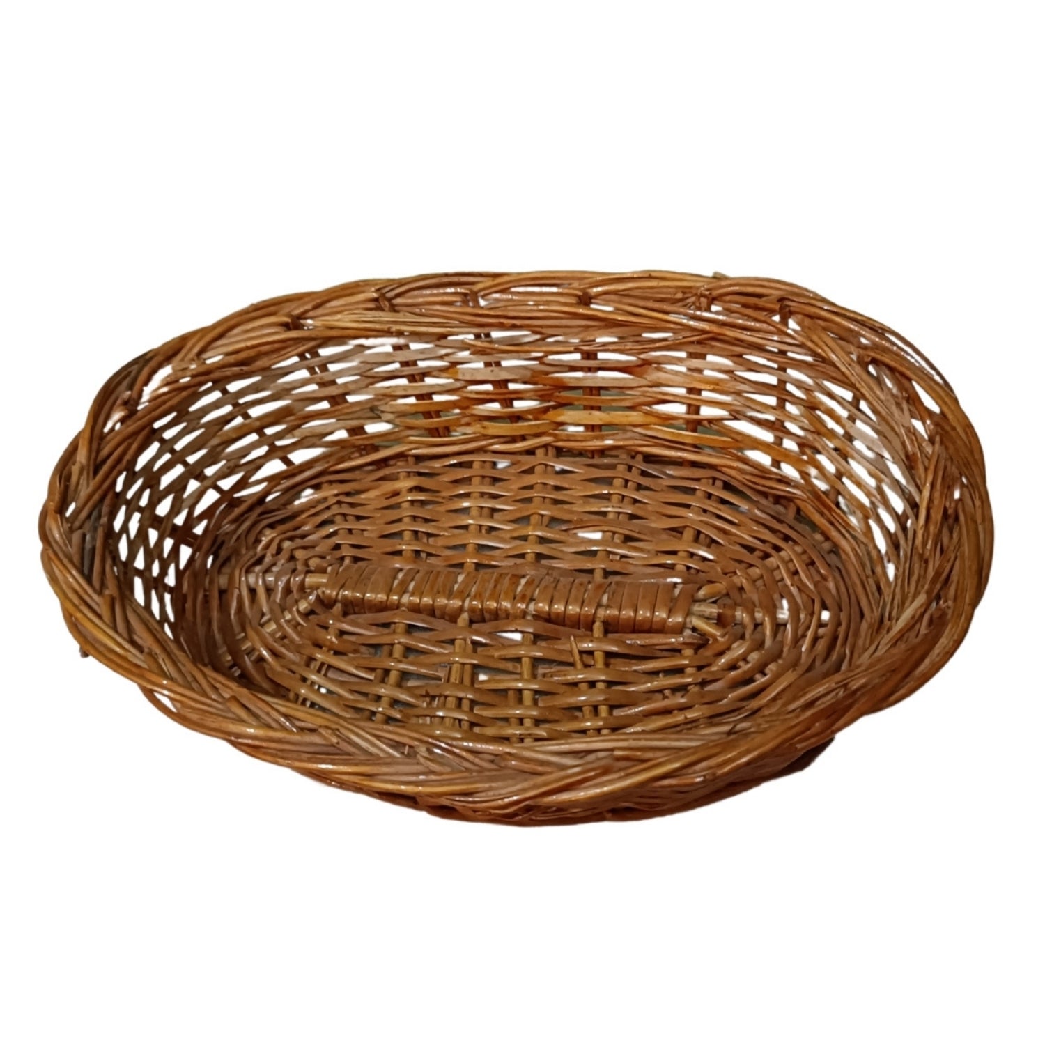 Oval Shaped Bamboo Multipurpose Handmade Basket Set of 2(11")