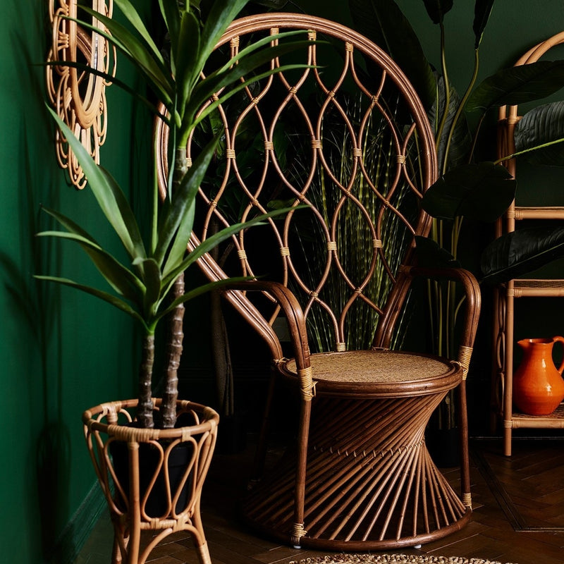 Bamboo Cane Designer Maharaja Chair