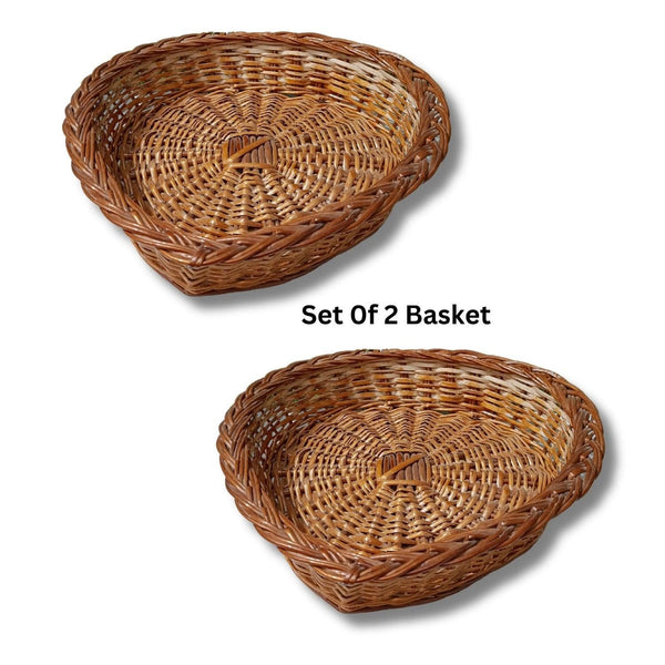 Bamboo Multipurpose Heart Shaped Basket Eco Friendly Basket - swadeshibamboo