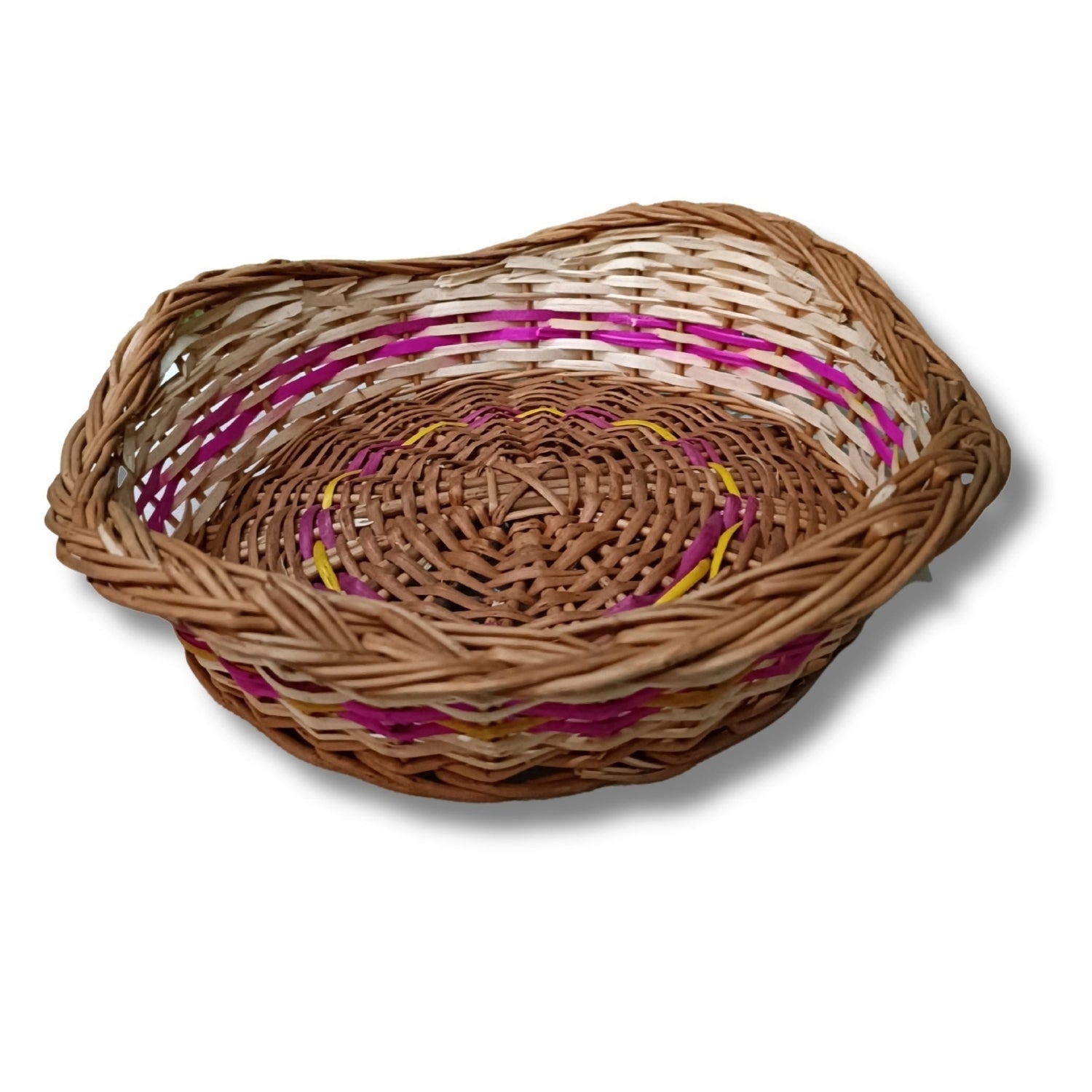 Bamboo fruit and flower basket 12"