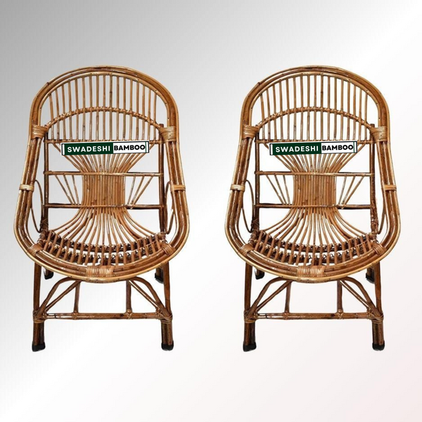 Bamboo Arm Queen Chair (Set of 2) for Home