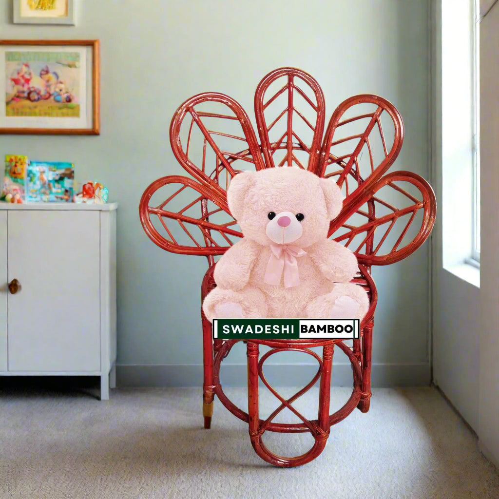 Bamboo Cane Chair in Kids Room 