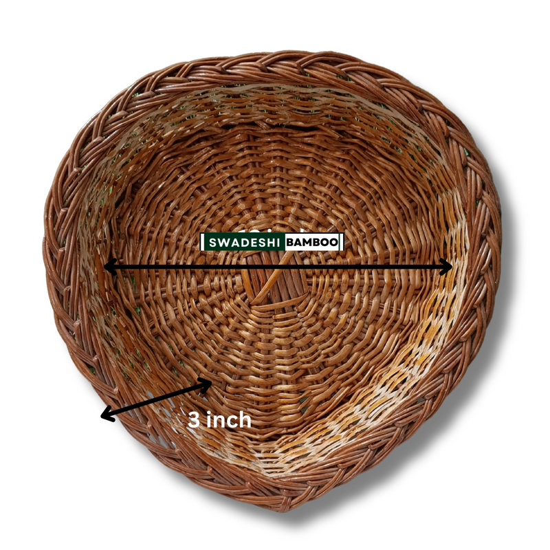 Bamboo Multipurpose Heart Shaped Basket 