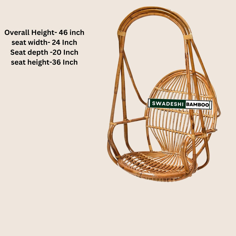 Bamboo swing for garden