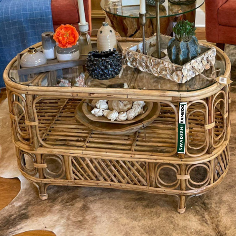 Cane Center Table