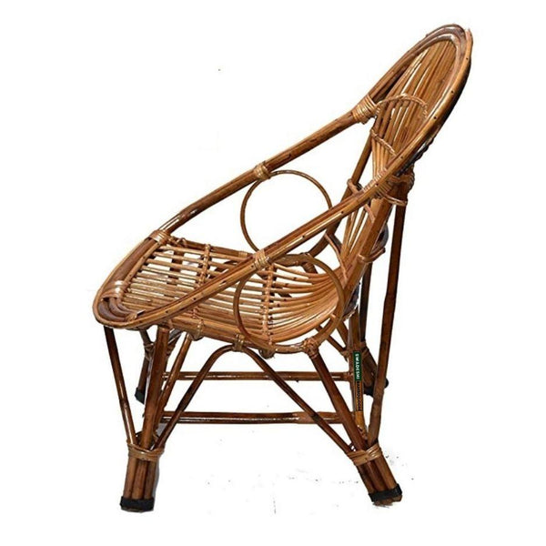 Swadeshi Bamboo Cane Rattan Arm Queen Chair (Set of 2) for Home, Office, Restaurant, Hotel, Garden & Balcony - swadeshibamboo