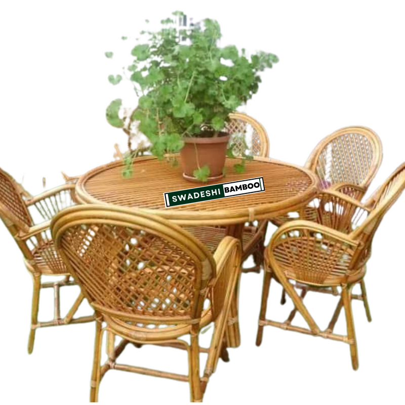 Elegant cane dining set