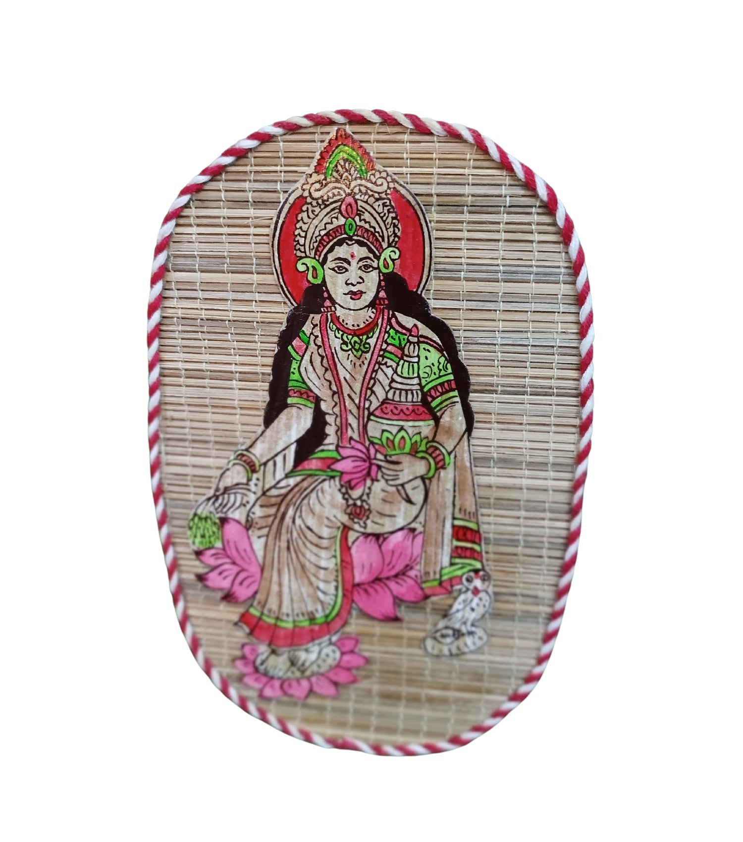 Bamboo Mat Wall Décor 7.5*4.5" (Laxmi)