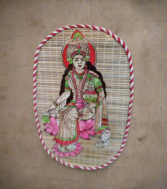 Bamboo Mat Wall Décor 7.5*4.5" (Laxmi) - swadeshibamboo