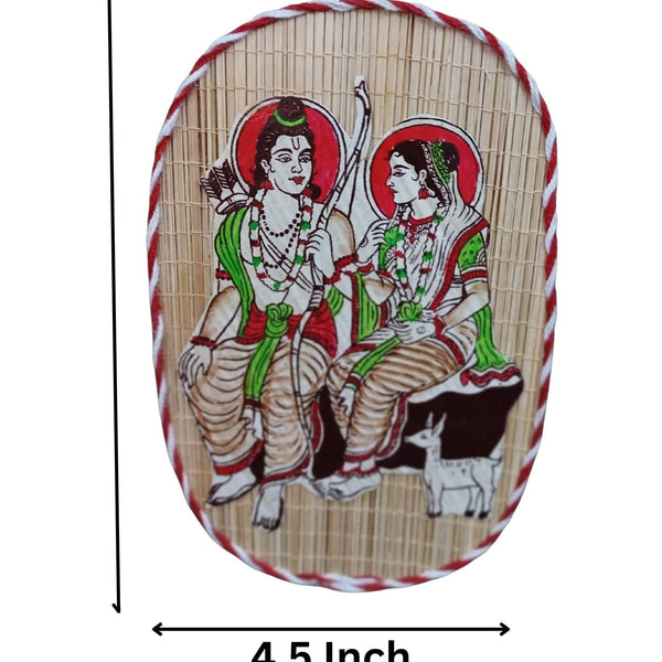 Handicraft Bamboo Mat Wall Décor(Ram Sita)