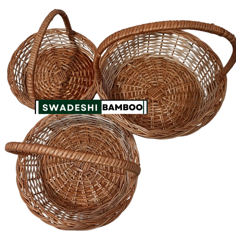  Handwoven Bamboo basket