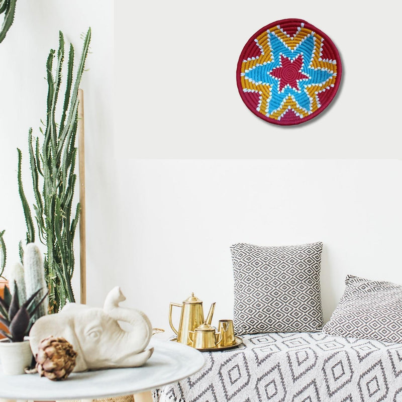 Handwoven Blue color Wall plate