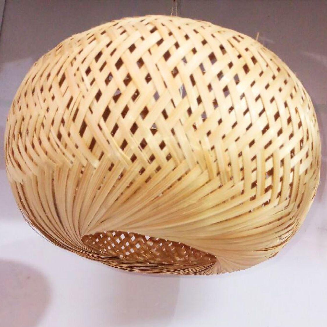 Bamboo Hanging Lamp Shade | Round Shaped | Set of 2 - swadeshibamboo