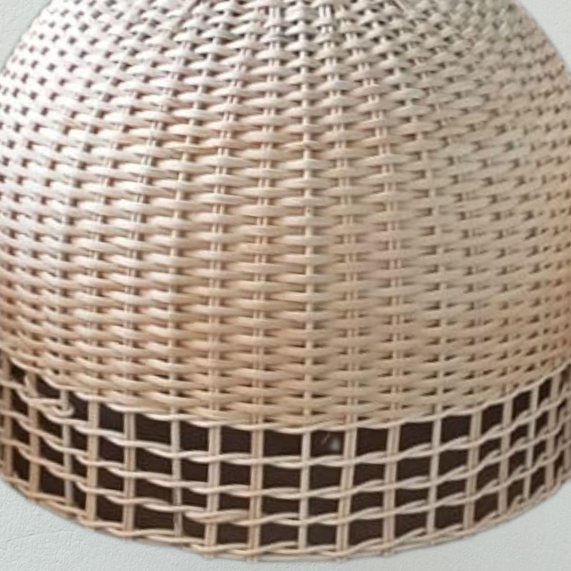 Wicker Bamboo Cane Hanging Lamp Shade for Home - swadeshibamboo