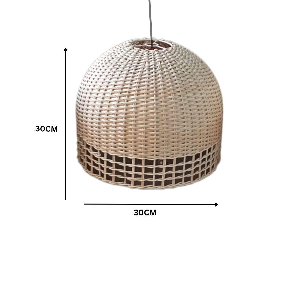 Wicker Bamboo Cane Hanging Lamp Shade for Home - swadeshibamboo