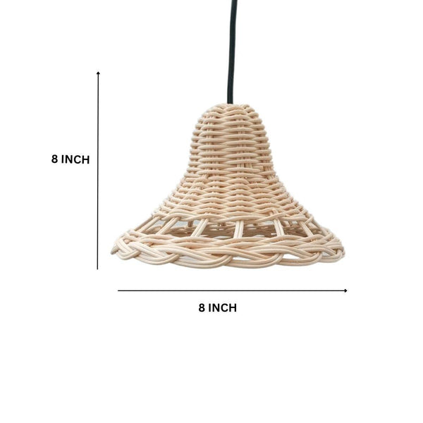 Designer Bamboo Cane Hanging Lamp Shade for Home decoration Round Shaped - swadeshibamboo