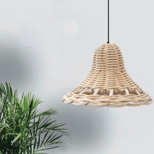 Designer Bamboo Cane Hanging Lamp Shade for Home decoration Round Shaped - swadeshibamboo