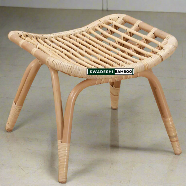 Natural Rattan Footstool I Muda for Living Room, Balcony and Garden
