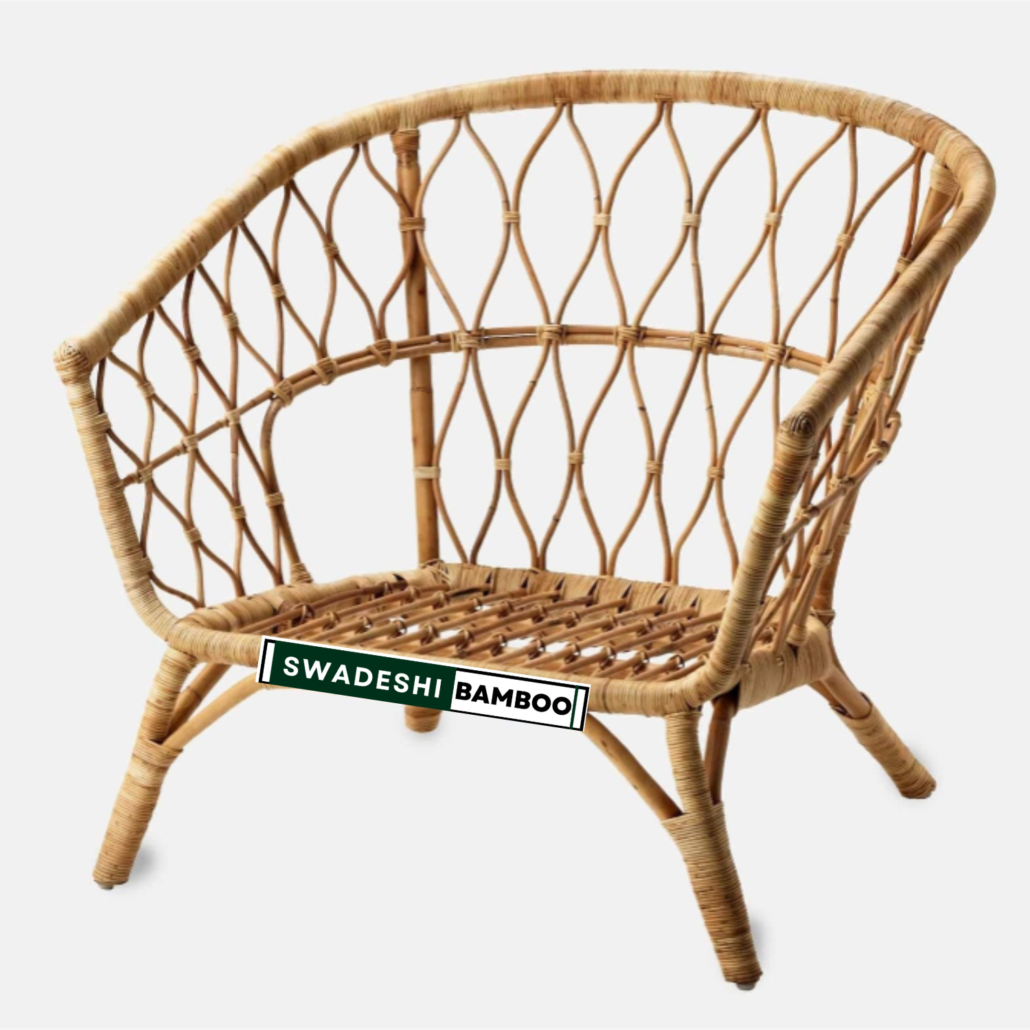 Handcrafted Modern Design Bamboo Cane Chairs - Main Image