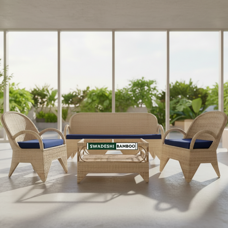 Outdoor Garden Bamboo Sofa Set