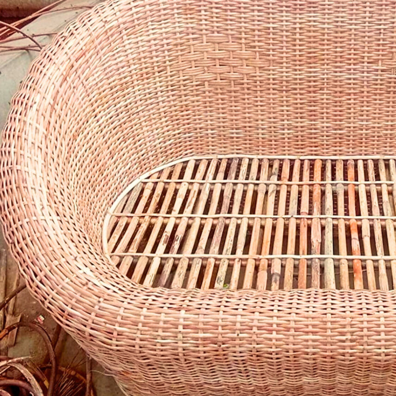 Bamboo Cane Three Seater Sofa, Sofa Couch for Home, Living Room, Garden, Office, Resort, Hotels