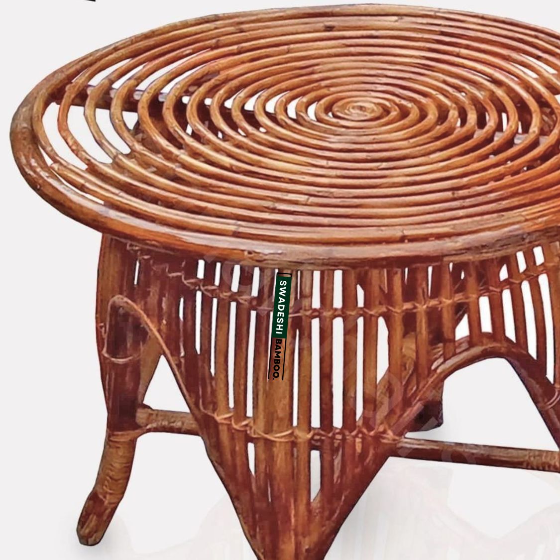 Cane Wicker Bamboo Center Table | Tea, Coffee Table for Home, Balcony, Office, Room, Garden, and Balcony