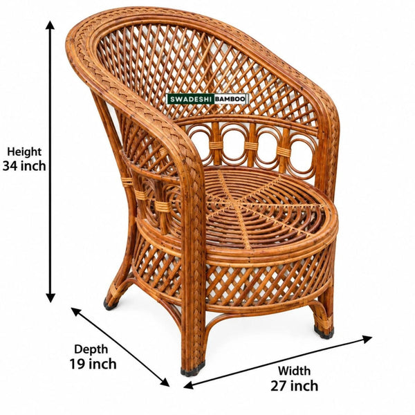 Classic Bamboo Chairs With Table (2 Chairs + 1 Table)