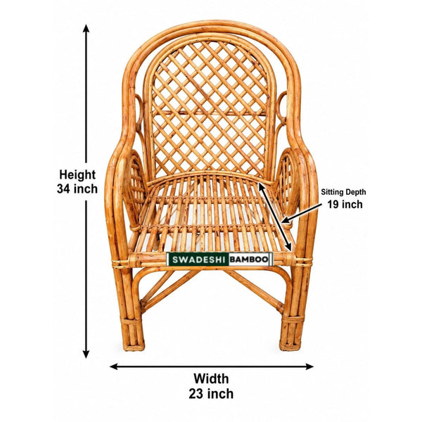 Bamboo Chairs Set With Table (2 Chairs + 1 Table)