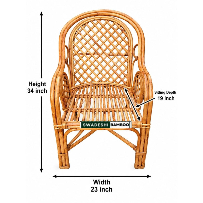 Bamboo Chairs Set With Table (2 Chairs + 1 Table)
