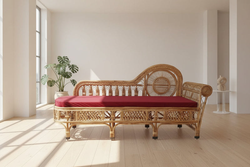 Cane Divan Cane Couch Diwan Sofa Settee for Living Room, Garden and Office ...