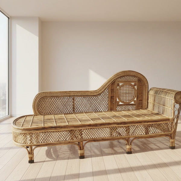 Cane Couch Diwan Sofa Settee for Living Room, Garden and Office