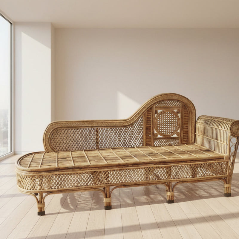 Cane Couch Diwan Sofa Settee for Living Room, Garden and Office