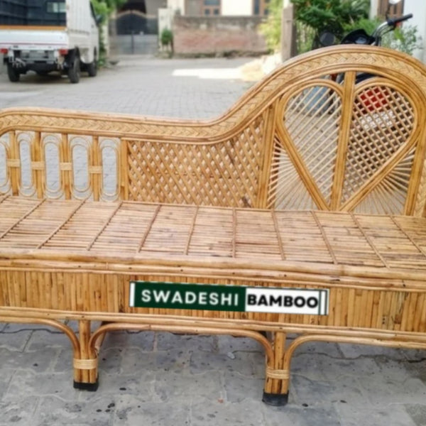 Bamboo Diwan sette I Cane couch-Sofa & Dining I Rattan Diwan
