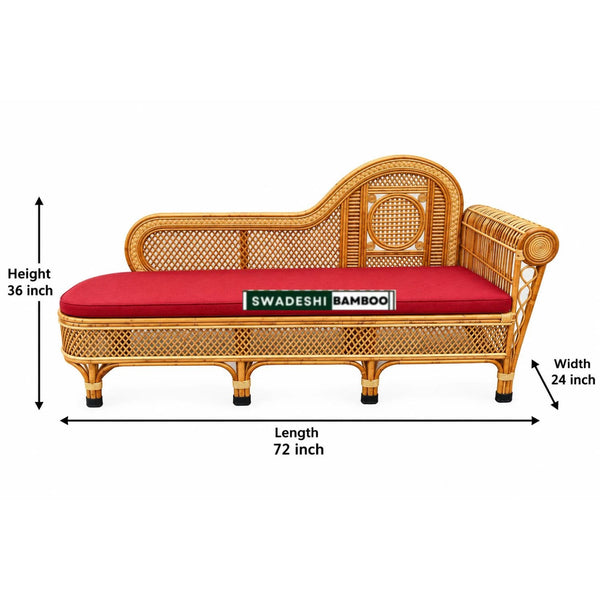 Cane Couch Diwan Sofa Settee for Living Room, Garden and Office