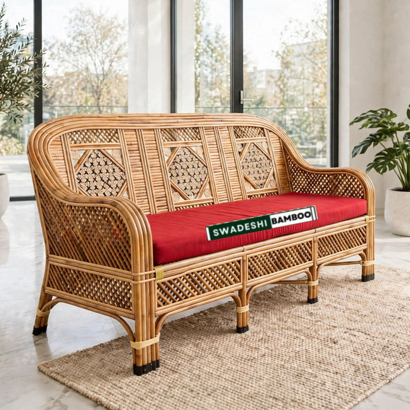 Bamboo Sofa Set with Table for Home and Garden