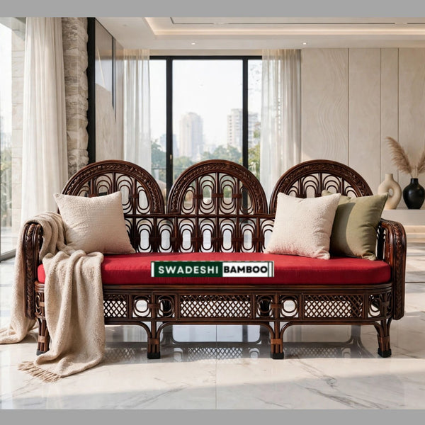 Bamboo 5 Seater Designer Sofa Set with table