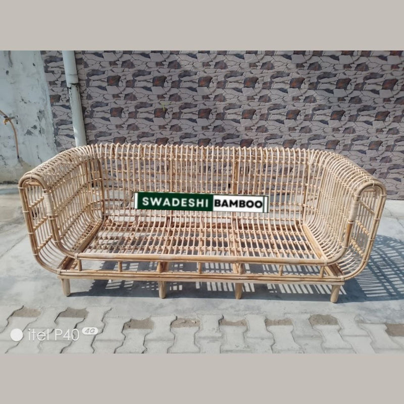 Handmade Rattan cane Sofa 3 seater I Cane Outdoor/Indoor/ living Room Sofa | Cane garden sofa