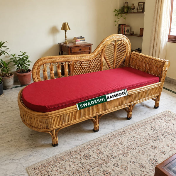 Bamboo Diwan sette I Cane couch-Sofa & Dining I Rattan Diwan