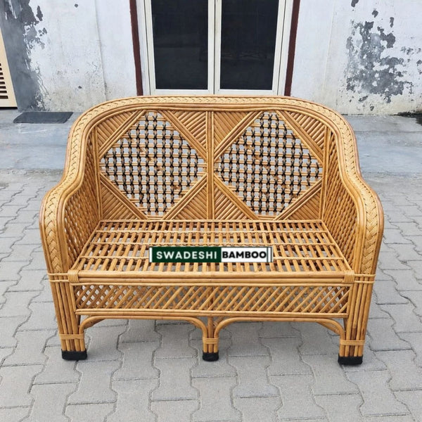 Two Seater Bamboo Couch for Home office Balcony & garden, Reception, Hotel & Resort