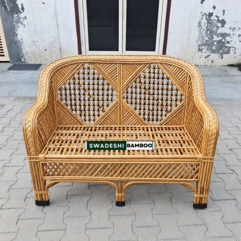 Two Seater Bamboo Couch for Home office Balcony & garden, Reception, Hotel & Resort